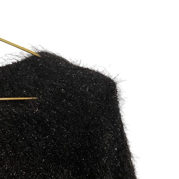 Express Black Boatneck Eyelash Sweater Size SP - Picture 2 of 9